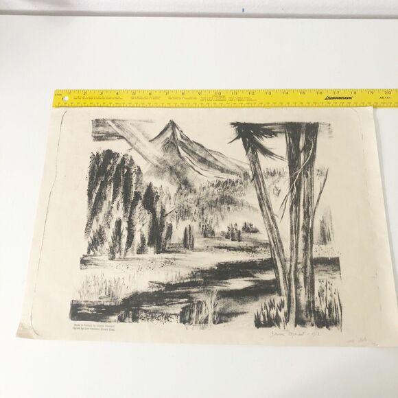 Jeanne Moment Art Print Reed College Oregon Untitled Landscape 1952 #9/? - Picture 2 of 13